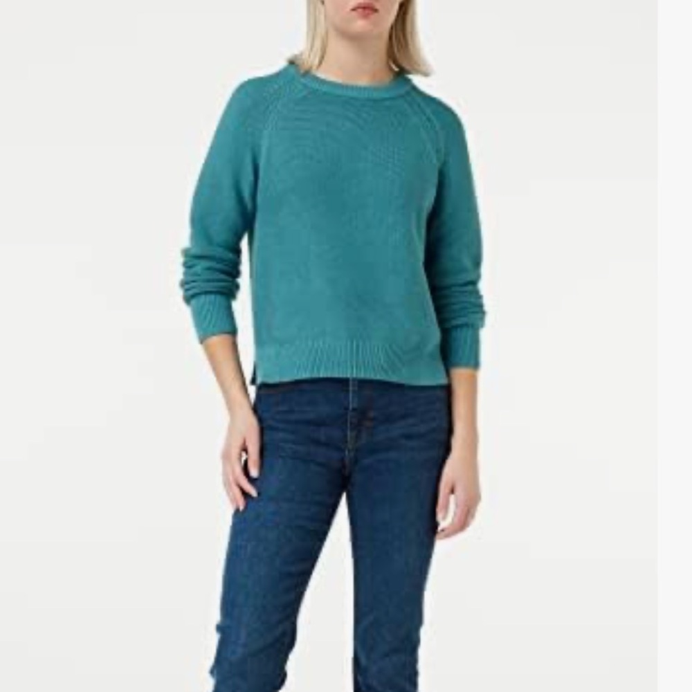 French Connection Teal Waffle Knit Sweater - Picture 3 of 9